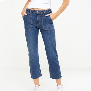 Cotton On Mid Rise Straight Crop Stretch Jean